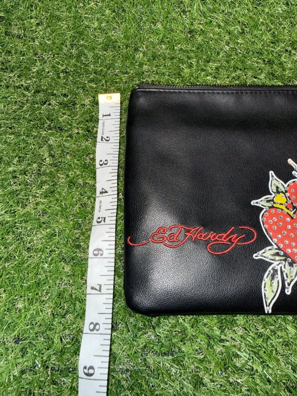 ED HARDY WOMANS BLACK WRISTLET WALLET